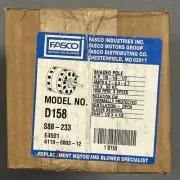 FASCO Shaded Pole Indoor Fan Blower Motor Model D158 S88-233 1/5 1/6 1/7 HP CW