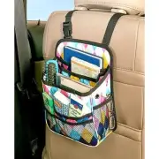Diamond Argyle Backseat Auto Organizer Zippered Pocket Compartments Mesh Storage