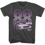 Back to The Future 88mph Checkerboard Men's T Shirt