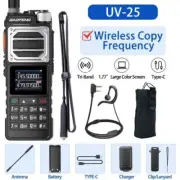 US BAOFENG UV-25 WALKIE TALKIE LONG RANGE TRI-POWER TWO WAY HAM RADIO&BAG&108CM