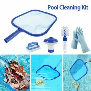 5xPool Tub Clean Kit Leaf Skimmer Net Scrubbing Sponge Brush Chemical .g