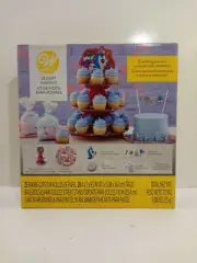 Wilton Dessert Party Kit Treat Stand, Cake Board, Baking Cups, Cake Banner&More