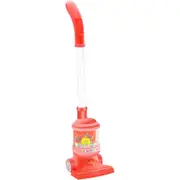 Catzon Kids Vacuum Toy 90 Foldable Toddler Vacuum with Music Light for Pretend Play Walk Learning Red