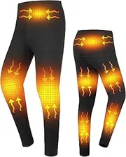 [IMYOGI] Cozy Heated Pants Thermal Underwear for Men Women, Winter Warming Heating Leggings USB Electric Warm Base Layer for Cold Weather Camping Ski Fishing