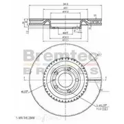 Bremtec Euro-Line GeoZinc Coated Brake Rotor - BDR22560EL