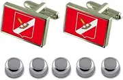 [Select Gifts] Shirt Dress Studs Vileyka City Belarus Flag Cufflinks