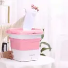 Mini Washing Machine Bucket Folding Portable Laundry Machine Travel Camping 220V