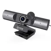Webcam with Microphone and Speaker, 1080P Web Camera for Desktop Computer