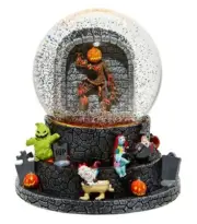 Officially Licensed Nightmare Before Christmas Characters Light Up Snow Globe