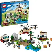 LEGO 60302 City Wildlife Rescue Operation Vet Clinic Set, with Animal Figures and Helicopter Toy for Kids 6+ Years Old