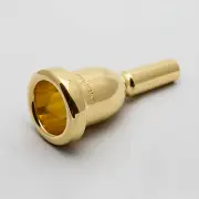 Genuine Bach 24K Gold Megatone Large Shank Trombone Mouthpiece, 5GS NEW!