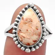 Natural Rosetta Picture Jasper 925 Sterling Silver Ring s.8 Jewelry R-1154