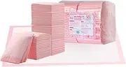 Nihao Honey Baby Disposable Changing Pads, 50 Count Portable Diaper Changing Pad Liner, Baby Changing Pad Waterproof Underpads, Breathable, Soft Non-Woven Fabric, Quick Absorb (18x24 Inch, Pink)