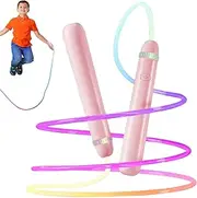 Glowing Jump Ropes, LED Flashing Exercise Skipping Rope, Light up Sports Luminous Toy, 280cm, Adjustable, Exciting Light-Up Design for Kids Adults
