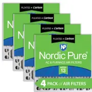 20x20x5 (4 3/8) Honeywell Replacement Furnace Filters MERV 13 Plus Carbon 4 Pack