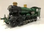 Lesser & Pavey Green Locomotive Metal Tin Steam Train Model Vintage Transport