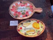 New Handmade Italy Nove Ceramics Appetizer platters In Bruschetta & Formaggio
