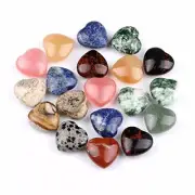 Four worry heart shaped gemstones (Natural Gemstones) set of 4 Natural