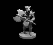 Pig Face Orc Mini - DND - Pathfinder - Dungeons & Dragons - RPG - Tabletop - mz4