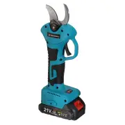 VIOLEWORKS 21V Brushless Pruning Shears with 1500mAh Battery and EU Plug Charger in Blue and BlackPackaged in CE-Label
