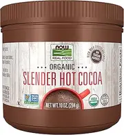 NOW Foods, Organic Cocoa Lovers™ Slender Hot Cocoa, No Sugar Added, Certified Non-GMO, Kosher, 10-Ounce