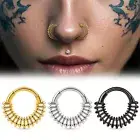 1PCS 16G 8mm Surgical Stainless Spike Nose Rings Septum Hinged Clip Cartilage