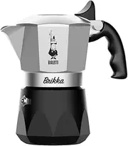 Bialetti - New Brikka, Moka Pot, the Only Stovetop Coffee Maker Capable of Producing a Crema-Rich Espresso, 2 Cups (3.38 Oz), Aluminum and Black