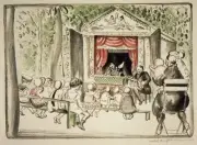 Puppet Show : Mabel Dwight : 1907 : Archival Quality Art Print