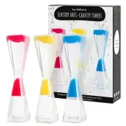 Set of 3 Sensory Anti-Gravity Timers – Unique Hourglasses for Focus & Relaxation