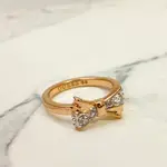 RING W/CRYSTAL-ROSE GOLD 戒指 (內圈直徑 18MM) 鋯石 玫瑰金