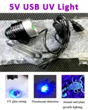 Portable 5V USB UV Light - Curing, Money Checking Security, Grow Light