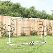 Football Net Rebounder White&Black 184x61x123 cm Steel and PE vidaXL