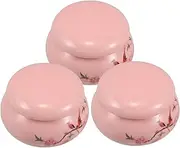 OSOLADY Ceramic Sample Jars Set 3pcs Perfect for Lipstick Empty Tubes Liquid Makeup Sample Containers