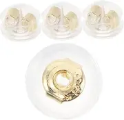 IWOWHERO 4pcs Silicone Earring Backs for Studs Comfortable Drop Round Backings Secure Support for Heavy Earrings Hypoallergenic Ear Jewelry Accessories