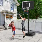 CostwayOutdoor Adjustable Basketball Hoop Goal System with Fillable Base