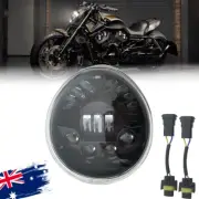 LED Headlight Hi/Lo DRL Beam Black For Harley VROD V-Rod VRSC VRSCA VRSCDX VRSCR