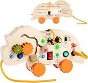 Wooden Dinosaur Busy Board