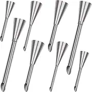 Dxhycc 8 Pieces Cream Icing Piping Nozzle Tip Stainless Steel Puff Nozzle Tip Cake Decorating