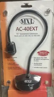 MXL AC-40EXT 15 Inch Gooseneck Ext. Microphone New