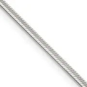 18 Inch Sterling Silver 1.65mm Octagonal Snake Chain