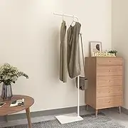Steady Metal Coat Rack - Durable Slate Base, Weight 5.68Kg. Stylish & Practical for Bedroom, Living Room, Office & Dining. Easy to Clean & Modern Design(White)