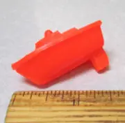 vintage 1970s kids dime store toy / vending machine toy boat, Orange version