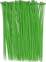 BOROLA Colorful Cable Zip Ties, 100 Packs Self Locking Wire Ties, Perfect for Home, Office, Garage and Workshop (Green, 8 Inch)