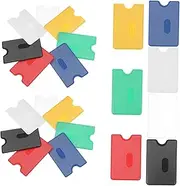 DIYEAH 42pcs PVC Card Set Card Sleeves Metal Id Badge Holder Id Badge Protector PVC