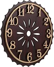 LIFKICH Cuckoo Clock Face Square Trash Can Trash Cans with Lids Trash Cans with Locks Small Desktop Trash Can Push-Button Burger Parts Railings Door Sign Frame Apparel Plastic Light Brown