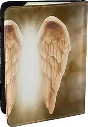 [JEJEA] Angel Wing Print Travel Organizer Credit Cards Case Passport BookPassport Holder Cover Wallet forTraveling,, Black, One Size