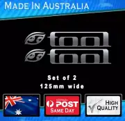Tool Band style Silver twin pack - Sticker + Third eye 125mm wide. Metal