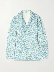 [RE/DONE] RE/DONE - 90s Floral-print Cotton-canvas Jacket - Blue - large large Blue