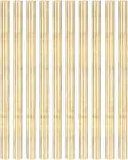 uxcell 10 Pcs Brass Round Rod, 6mm x 4" Lathe Bar Stock Brass Round Stock for DIY Craft Making Hardware Novelty Model Plane Boat Ship, Copper