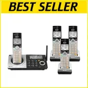 Sleek DECT 6.0 4-Handset Phone Set with Lighted Keypad & Superior Audio Quality